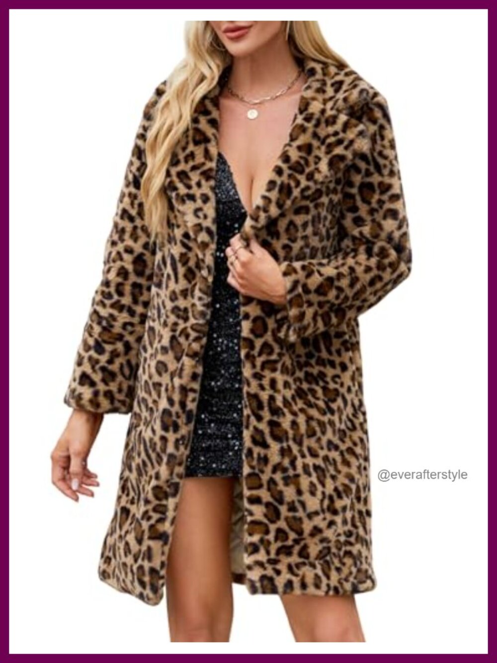 Faux Fur Long Winter Coat Warm Fuzzy Jacket Pockets